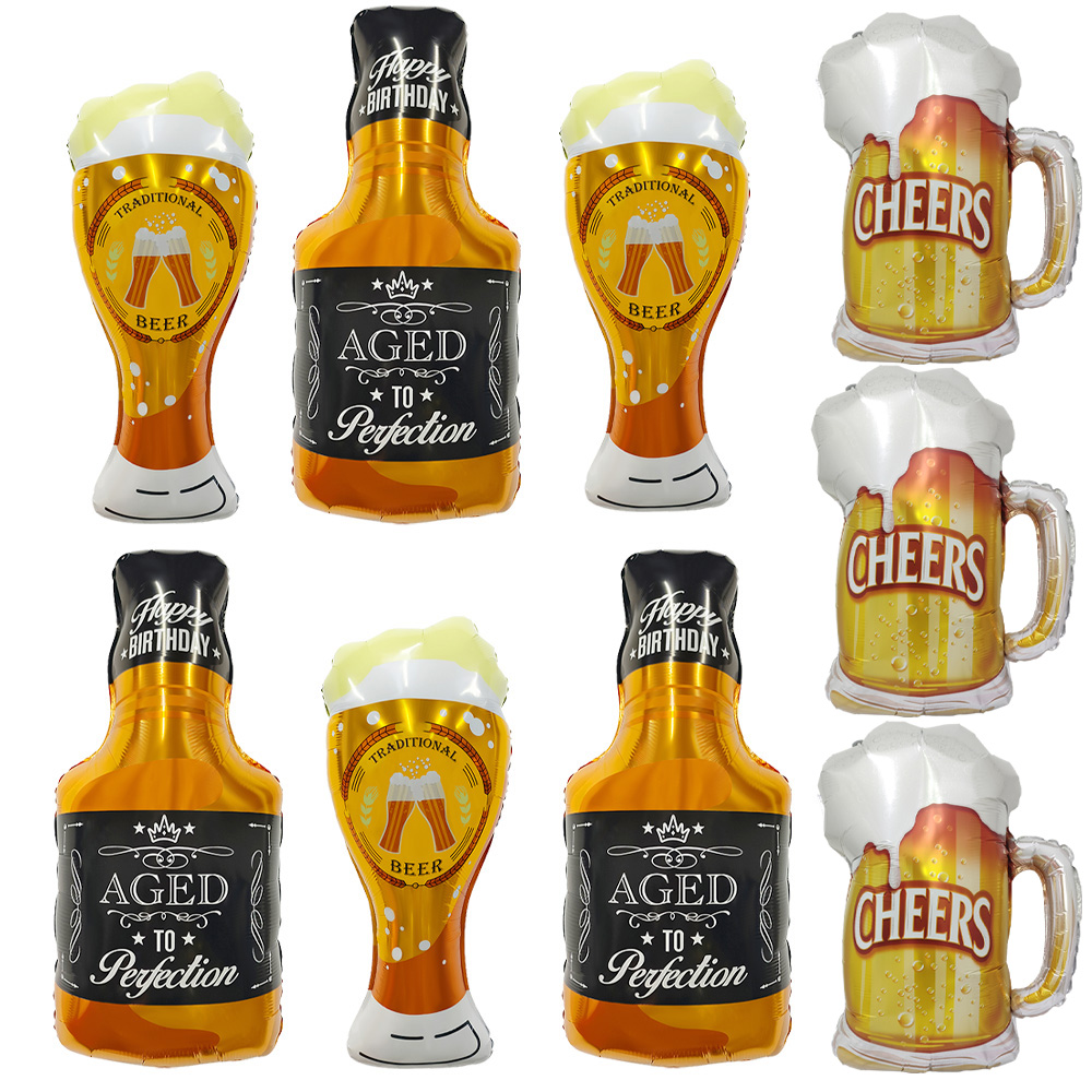 Wine Beer Festival - 3 Whiskey Glasses, 3 Happy Beer