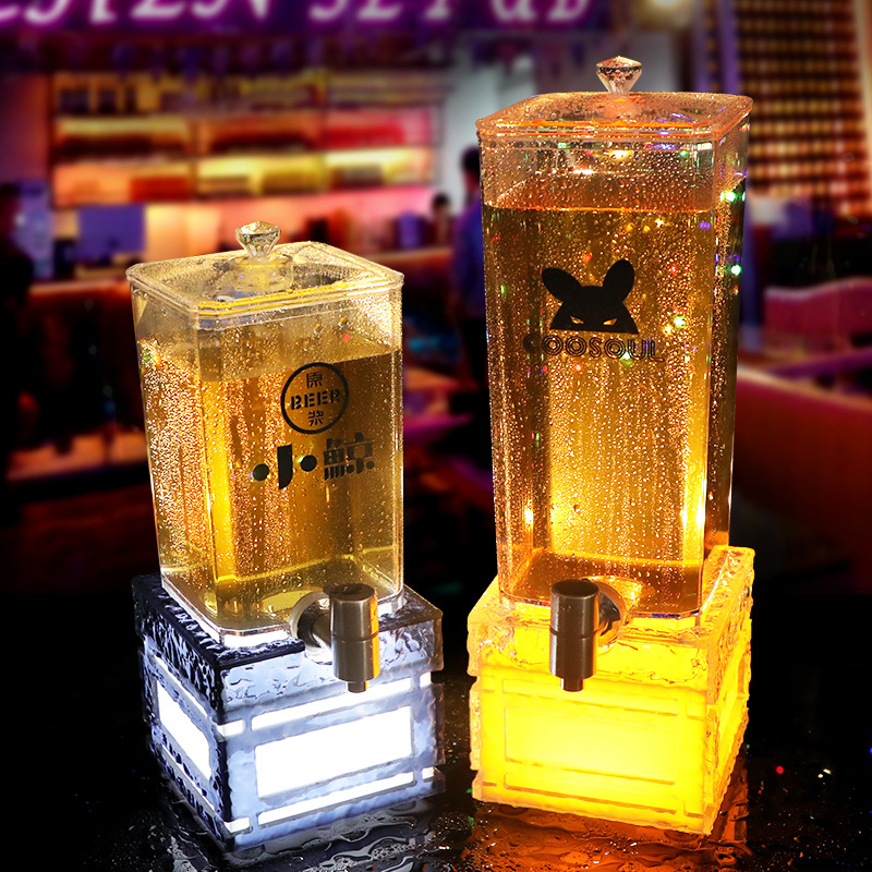 Beer Wine Up - In-stock LED light-up wine dispenser 3-liter