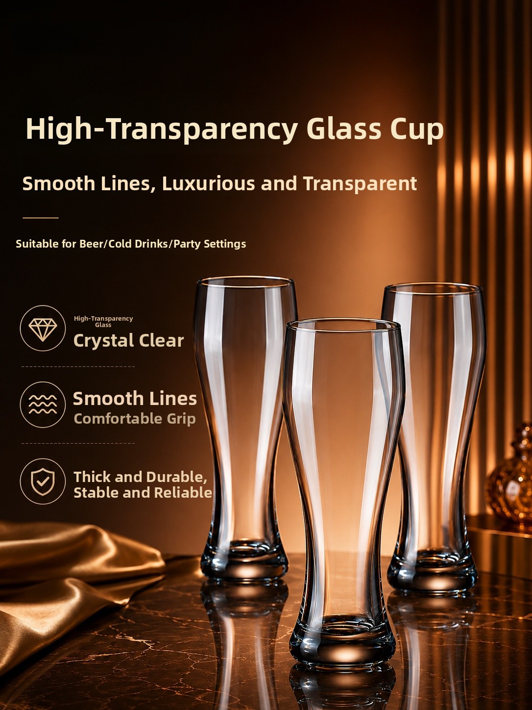 Large Capacity Beer Glass Crys – обзор и цена Craft Beer & Wine U-