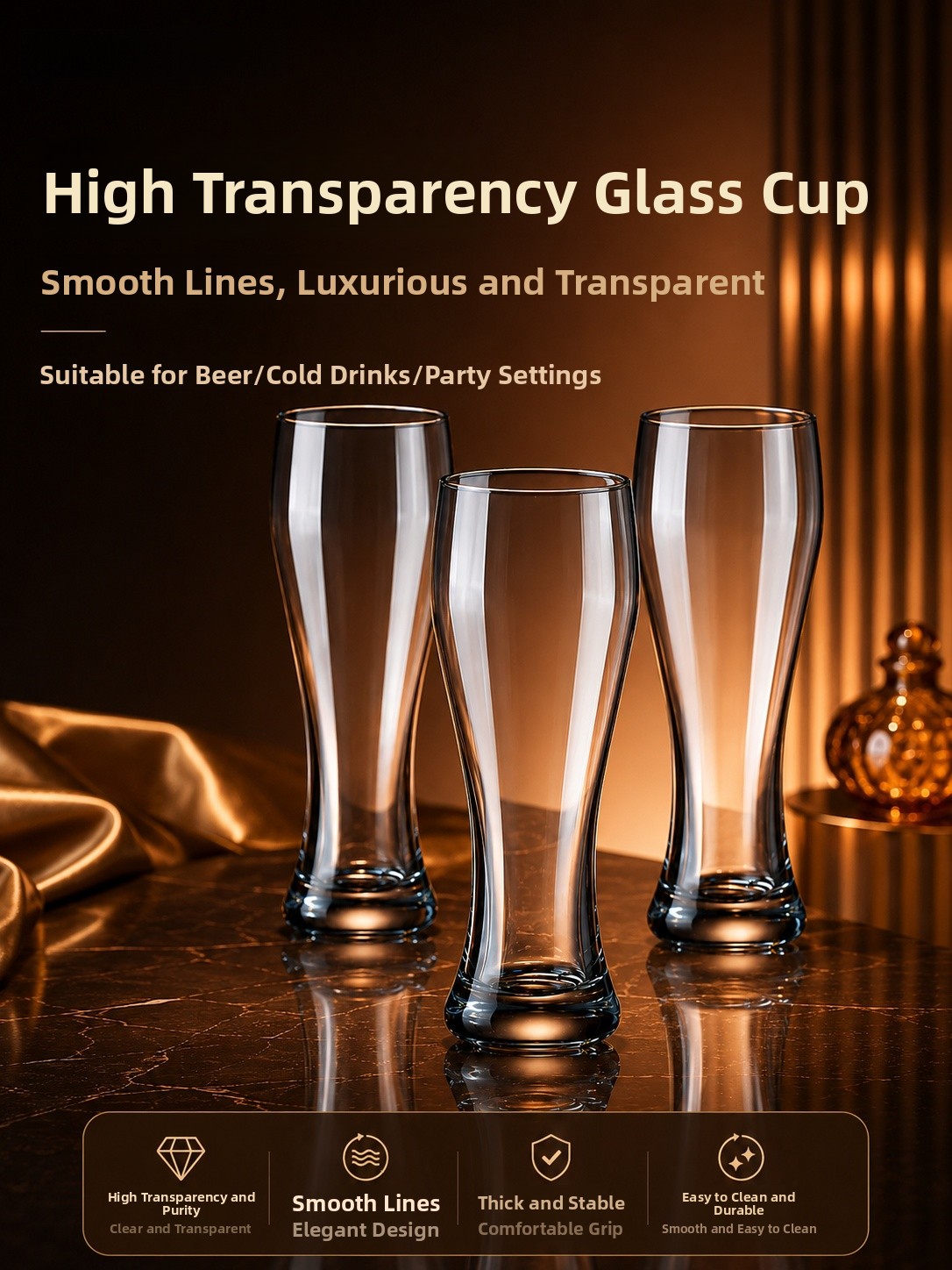 Large Capacity Beer Glass Crys – обзор и цена Craft Beer & Wine U-