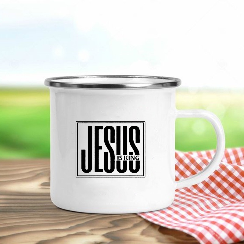 Jesus Is God Print Enamel Mugs – обзор и цена Wine Beer Best