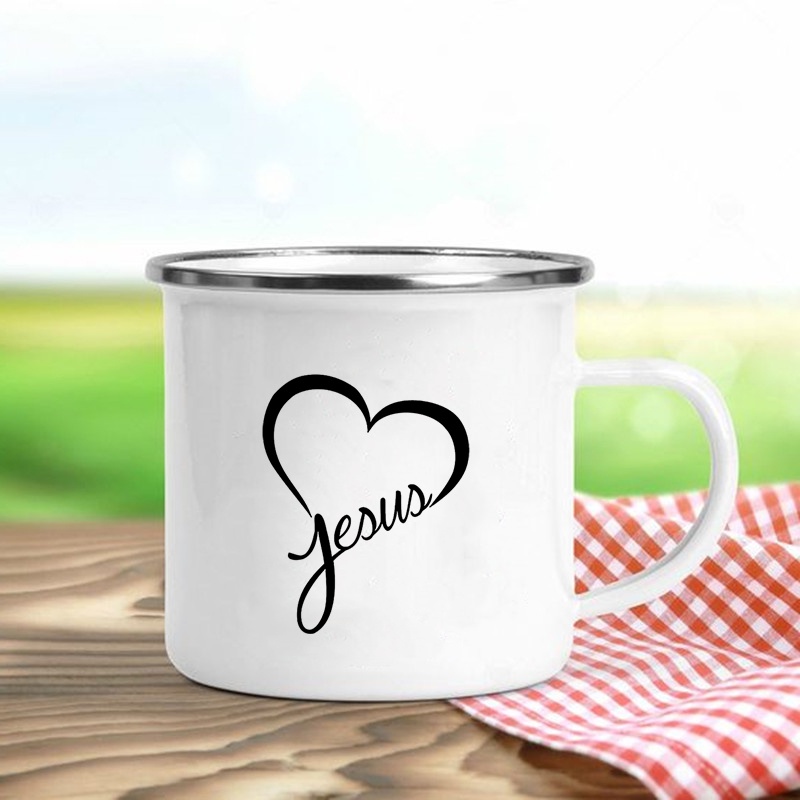 Jesus Is God Print Enamel Mugs – обзор и цена Wine Beer Best